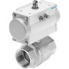 Ball valve Series: VZBM Brass/PTFE Pneumatic operated PN25 Internal thread (BSPP) 1/4" (8)